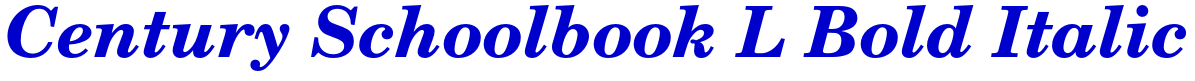 Century Schoolbook L Bold Italic шрифт